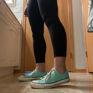 Mint, green Converse, all stars